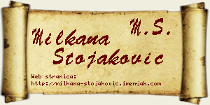 Milkana Stojaković vizit kartica